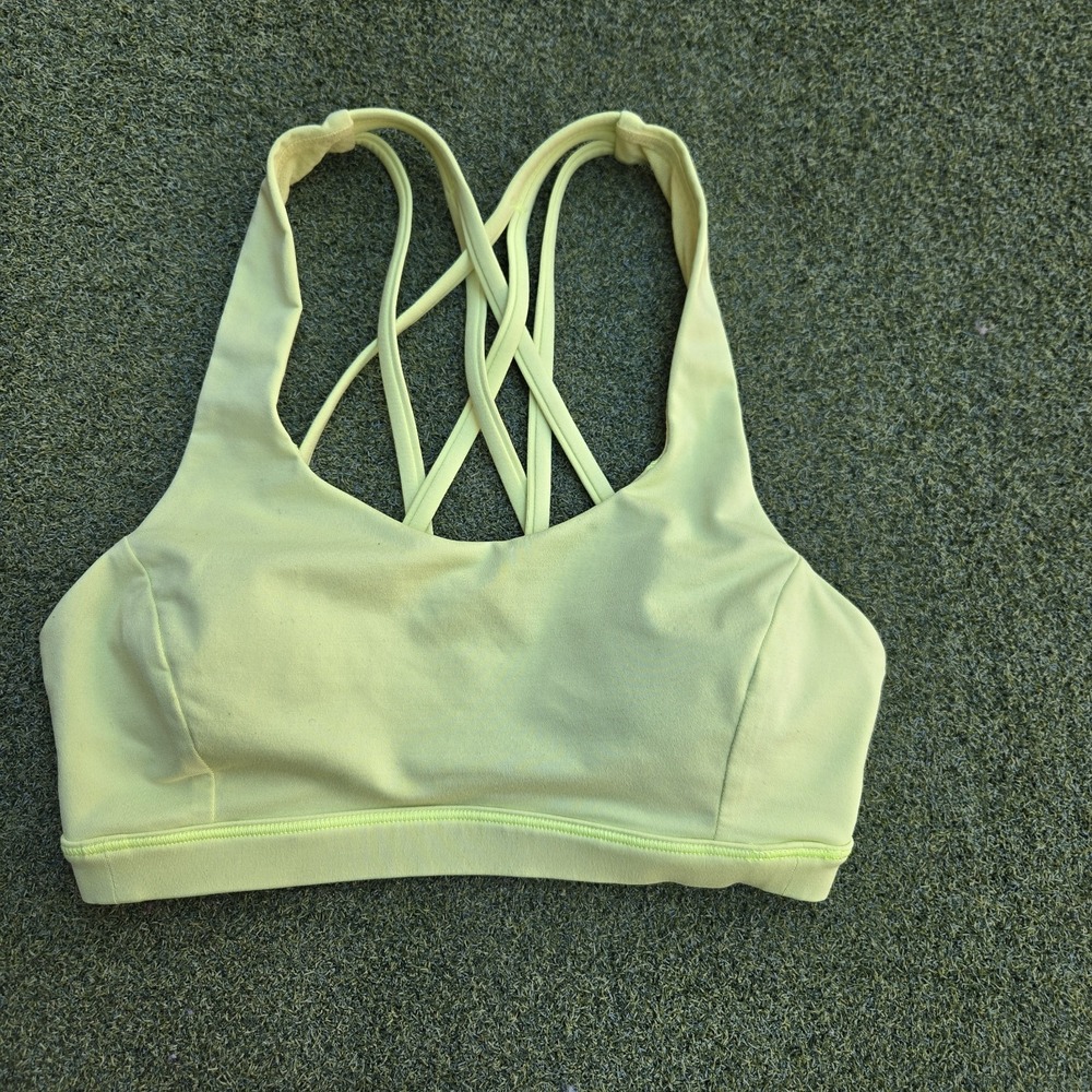 Lululemon Sports Bra Women's Size 2 Lemon Yellow